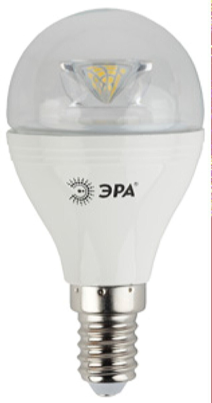 Лампа ЭРА LED smd P45-7w-842-E14 Clear