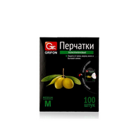 Перчатки одноразовые полиэтилен Grifon, M (100 шт/уп)