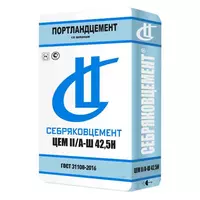 Цемент СЕБРЯКОВ Д-20 ЦЕМ II/А-Ш 42.5Н (5 кг)