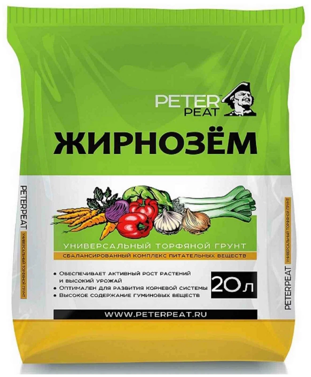 Грунт Peter Peat «Жирнозем» универсальный, 20 л купить в Белгороде ...