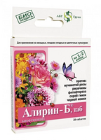 Алирин БИО для цветов, защита от корневой гнили, мучн. росы, фитофтороза, серой гнили, 20 таблеток