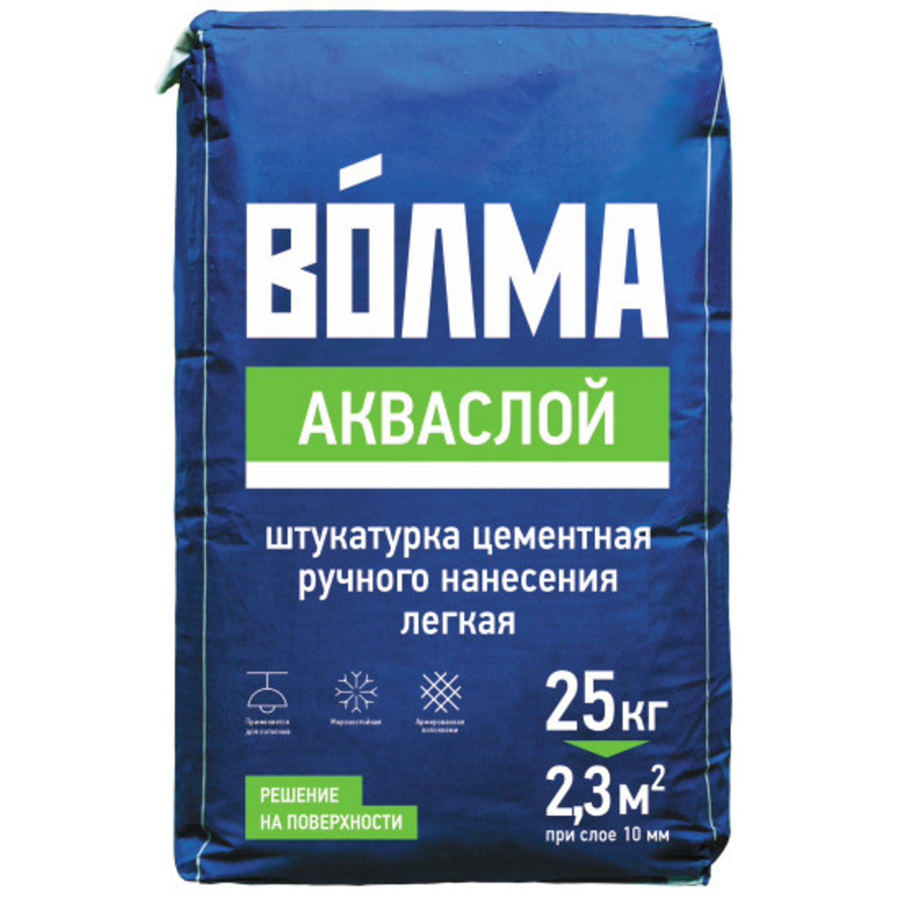 Штукатурка ВОЛМА Акваслой, цементная, 25 кг купить в Белгороде недорого ...