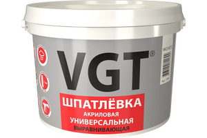 Шпатлевка акриловая ВГТ для наружных и внутренних работ, 1.7 кг