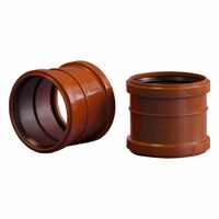 Муфта двойная 110 ПП (рыжая)