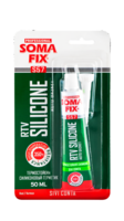 Силиконовый герметик SOMA FIX, тюбик 50 мл, серый, термостойкий