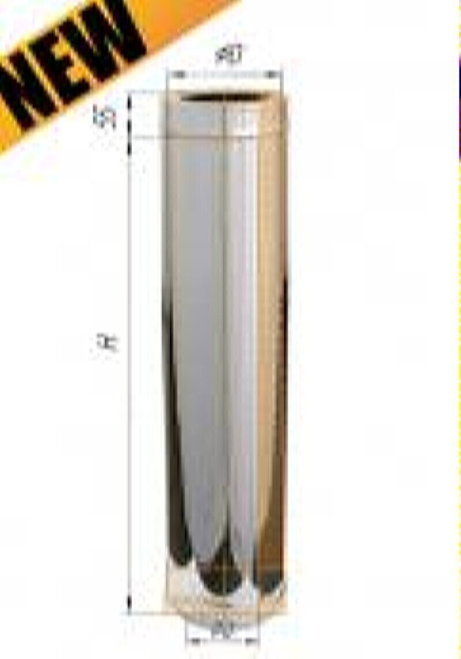 ФЕРРУМ 0,5 мм Сэндвич труба Ф 200х280 L=1м (нерж.)