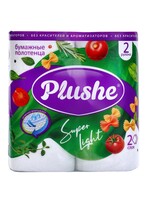 Бумажные полотенца 2-х слойные по 2 рул Plushe Super Light