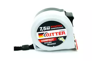 Рулетка Ritter Compact измерительная 7.5 м, 25 мм. двусторонняя, нейлон