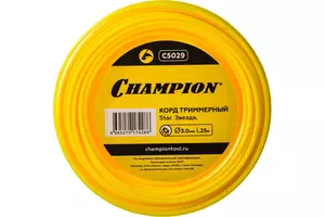 Леска для бензокосы 3.0 мм, 25 м звезда CHAMPION