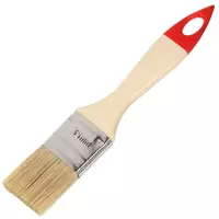 Кисть плоская Столичная КФ-35х10 пластиковая ручка, светлая искуственая щетина 44 мм, ширина 35 мм, толщина 10 мм