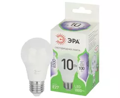 Лампа светодиодная ЭРА GREEN LINE LED ЛОН Е27 А60 10W (1000lm) 6500K 6K А60-10W-865-Е27 GL 55х105 мм