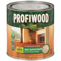 Лак паркетный PROFIWOOD алкидно-уретановый глянцевый, 2.4 кг