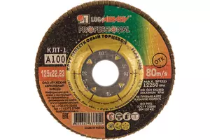 Круг лепестковый плоский Луга КЛТ1 125x22, А 100