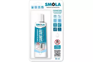 Герметик SMOLA SANITARY силиконовый прозрачный 50 мл