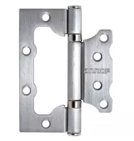 Петля накладная АЛЛЮР 100х75 мм, 2BB CP, хром, без врезки 