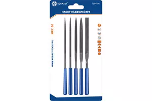 Набор надфилей КОБАЛЬТ №1 160х70х4 мм (круг, полукруг, треугольник, квадрат, плоский)