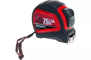 Рулетка Монтажник с автостопом и магнитом 25 мм, 7.5 м