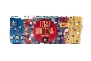 Губка для посуды АкваМаг, 10шт/уп