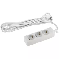 Удлинитель сетевой ЭРА ПВС 3х0.75, 3 розетки, 3м, 10А/2200Вт, заземление (корпус негорючий PP) UX-3e-3m (РФ)