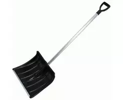 Лопата снеговая Ледок 470х350 мм в сборе, планка алюминиевая, алюминиевый черенок