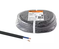 Кабель ВВГ-Пнг (А)-LS 2х2,5 (бухта 10м) ГОСТ РЭМЗ/TDM Плоский негорючий 