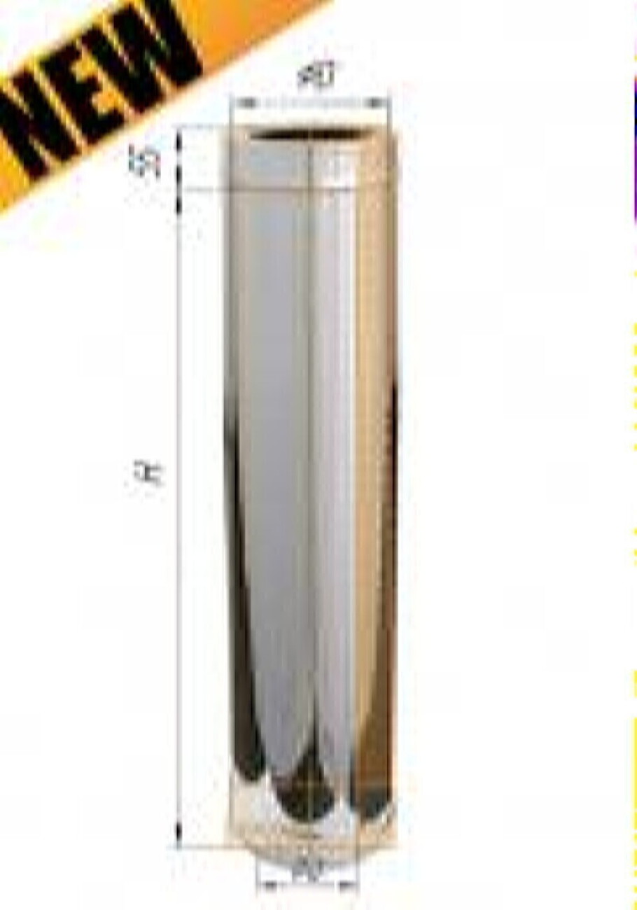 ФЕРРУМ 0,5 мм Сэндвич труба Ф 110х200 L=1м (нерж.)