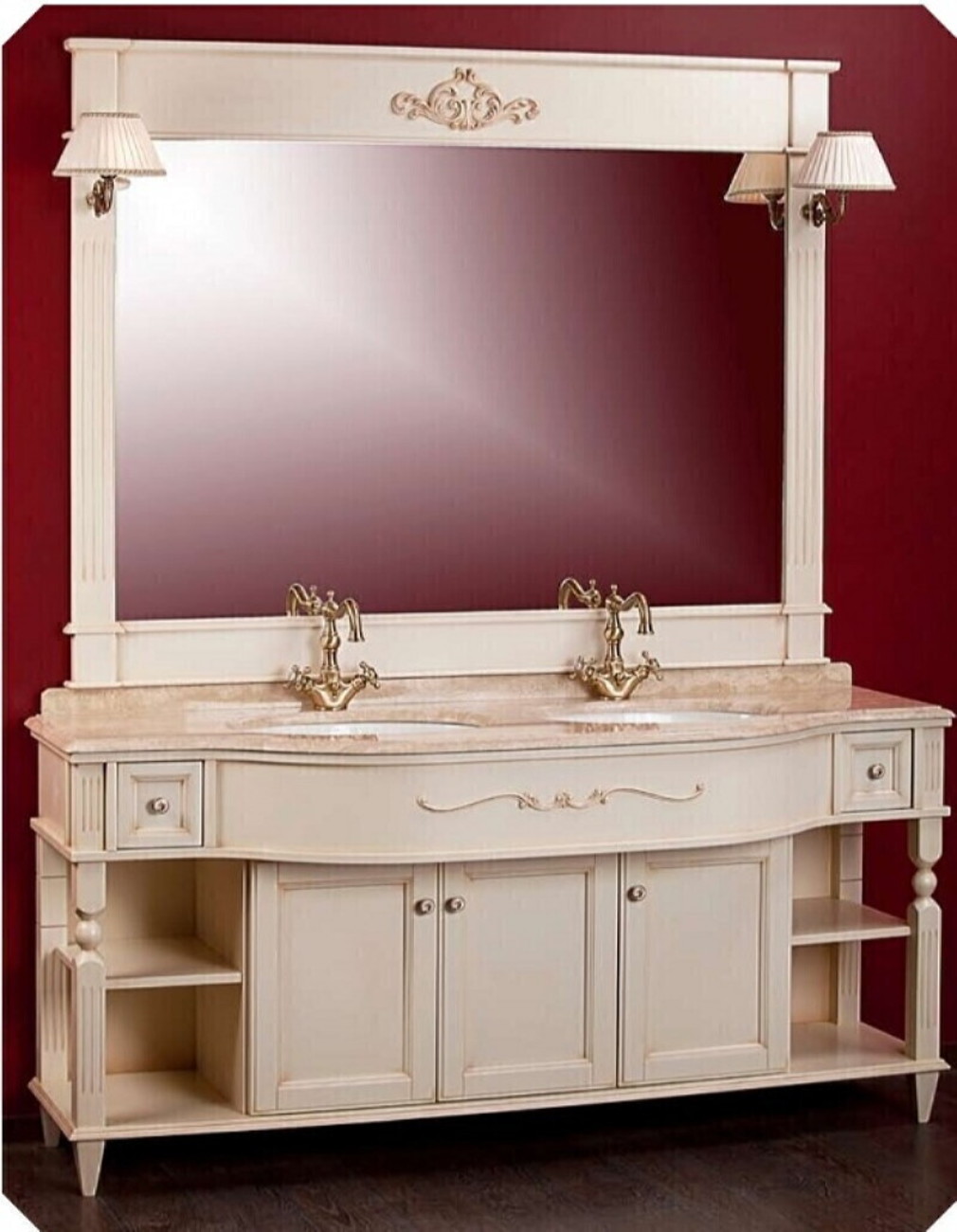 Migliore KANTRI Мебель для ванной  тумба, светильник, зеркало, столешница на раковины L172 cm