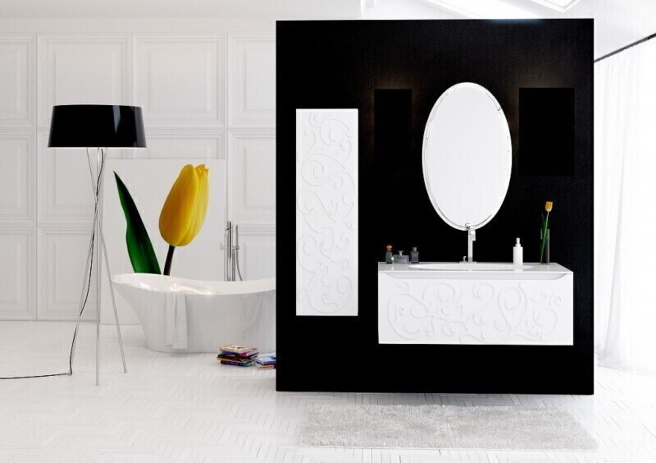 Clarberg Elegance 100 Комплект мебели белый (тумба El.01.10+зеркало без светильника)