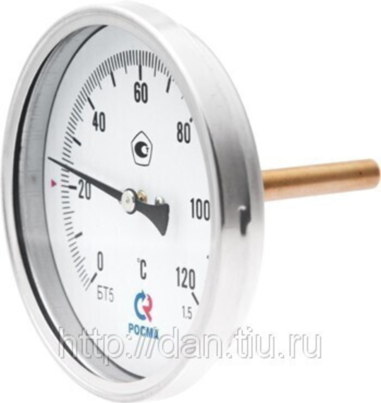 Rosma Термометр БТ-51 Dy100 c задним подключением 1/2 0-120*