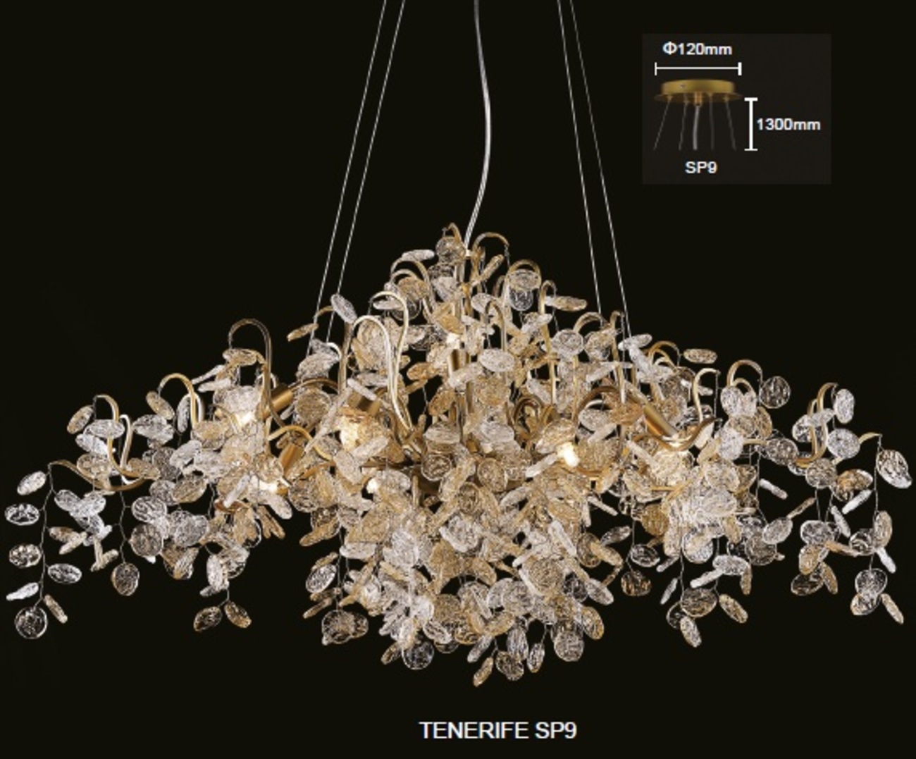 Crystal Lux TENERIFE SP9 Светильник подвесной