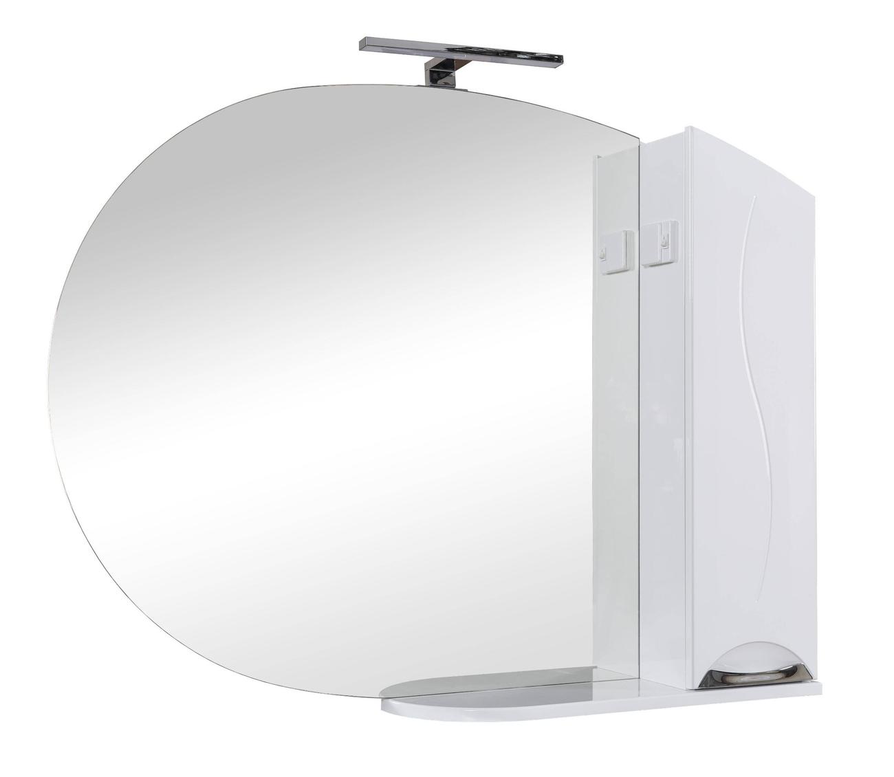 АКВА РОДОС Глория 105 Зеркало (P) для ванной комнаты 1079*870*170 в комплекте с подсветкой Omega LED