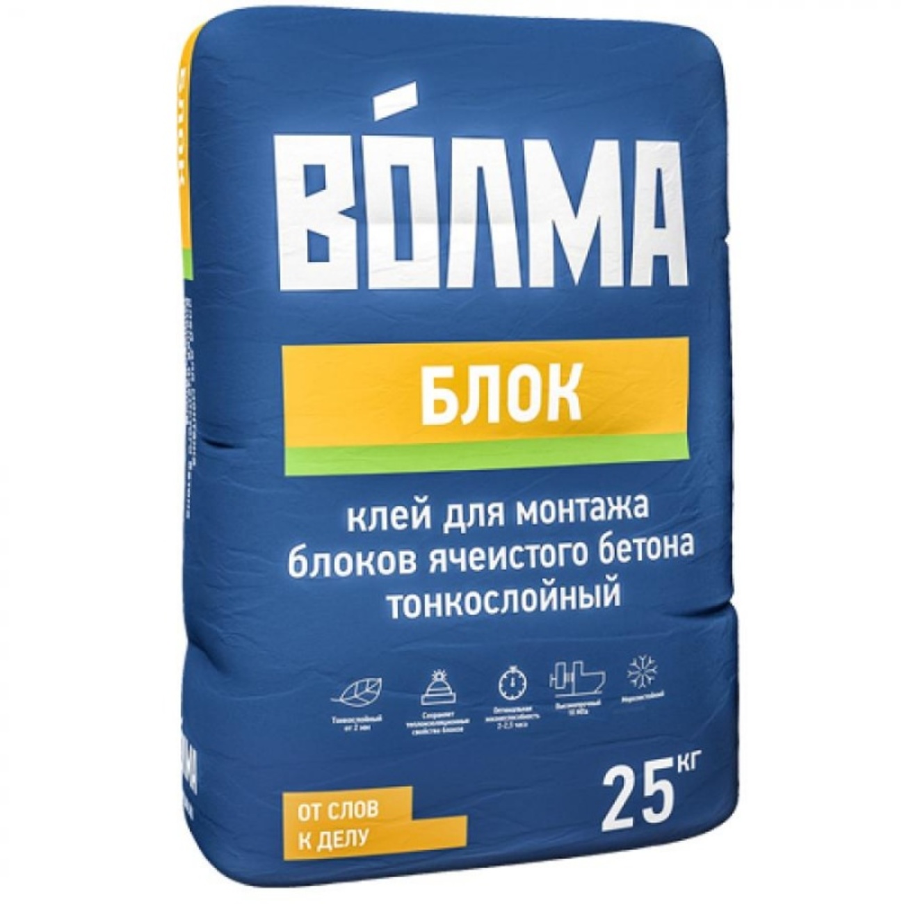  Клей для блоков ВОЛМА - Блок, 25 кг