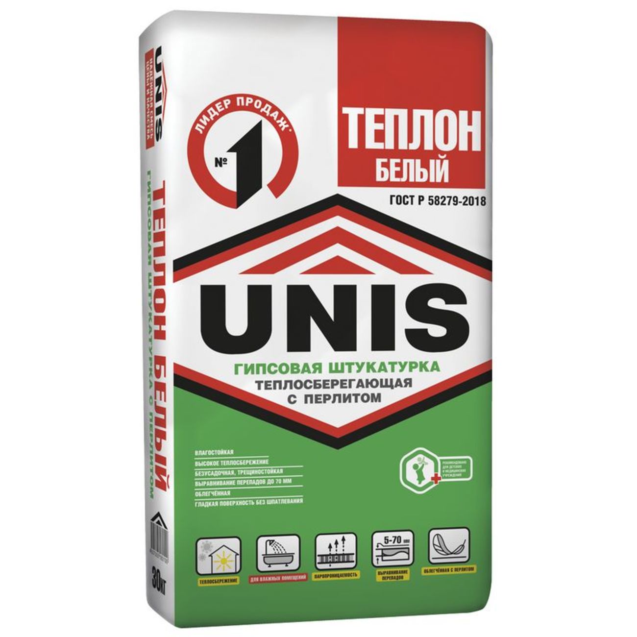 Штукатурка Unis Теплон, гипсовая, 30 кг купить в Белгороде недорого: цены и  фото на СТРОЙКА РУ у дома