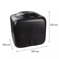 Бак для душа, 100 литров (черный) квадратный, М3271 фото 2