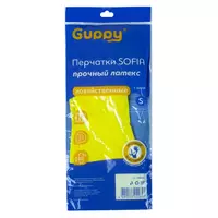 Перчатки хозяйственные, прочный латекс, х/б напылением, S фото 2