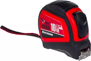 Рулетка с автостопом и магнитом 10м х 25мм Монтажник фото 2