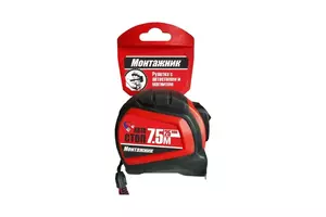 Рулетка Монтажник с автостопом и магнитом 25 мм, 7.5 м фото 2