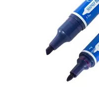 Маркер Политех перманентный, двухсторонний, синий фото 2