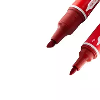 Маркер Политех перманентный, двухсторонний, красный фото 2